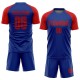 Custom Royal Red Sublimation Soccer Uniform Jersey