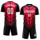 Custom Red White-Black Sublimation Soccer Uniform Jersey