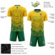 Custom Yellow Kelly Green Sublimation Soccer Uniform Jersey