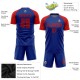 Custom Royal Red Sublimation Soccer Uniform Jersey