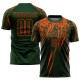 Custom Green Orange Sublimation Soccer Uniform Jersey